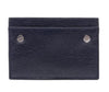 Balenciaga Men's Navy Gray Square Leather Business Card Wallet 311824