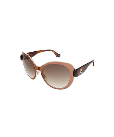 Balenciaga Women's Mauve Pink Havana Round Sunglasses BA0002S