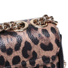 Dolce & Gabbana Lucia Leopard Shoulder Bag Chain Strap Lock Flap BB6344 AI542