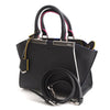 Fendi Bag 2Jours Calf Leather Lamb Black Iris Palladium Hardware Bag 8BH333-5C3