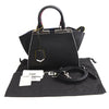 Fendi Bag 2Jours Calf Leather Lamb Black Iris Palladium Hardware Bag 8BH333-5C3