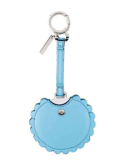 Fendi Blossom Blue Calf Leather Key Charm Luxury Keychain 7AR455-F09PO