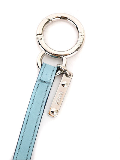 Fendi Blossom Blue Calf Leather Key Charm Luxury Keychain 7AR455-F09PO