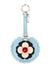 Fendi Blossom Blue Calf Leather Key Charm Luxury Keychain 7AR455-F09PO