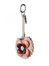 Fendi Blossom Orange and Tan Calf Leather Key Charm Keychain 7AR455-F09PP