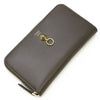 Fendi By The Way Dark Gray Leather Full Zip Wallet Large 8M0299-F03PP