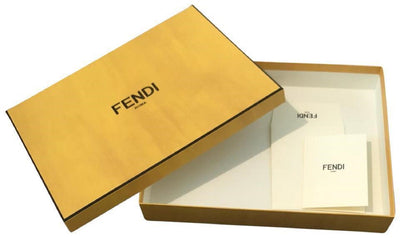 Fendi Card Case Rainbow Calf Leather Gray Burgundy Palladium Stud 8M0269