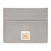 Fendi Card Case Rainbow Calf Leather Gray Burgundy Palladium Stud 8M0269