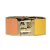 Fendi Classic Bangle Palladium Pink/Yellow Cuff  Luxury Bracelet V46L00