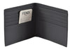 Fendi Dark Gray Leather Unisex Wallet w Embossed Fendi logo 7M0169