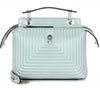 Fendi Dotcom Click Pale Blue Small Quilted Lambskin Leather Chain Satchel  8BN299