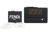 Fendi FF Zucca Logo Patch Pouch Clutch Calf Leather Black Palladium 7VA350