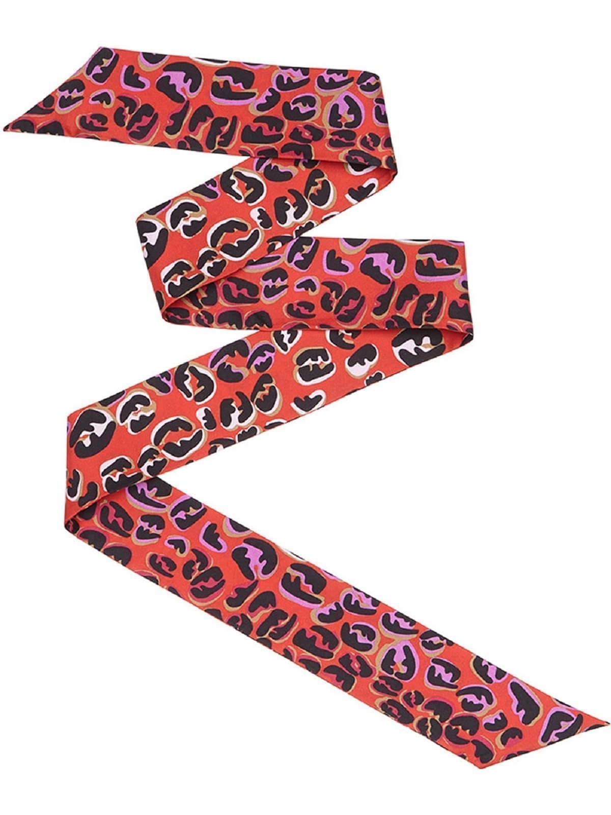 Fendi Logo Print Splash Bright Red Women's Wrappy Scarf FXT011