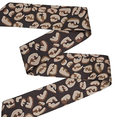 Fendi Logo Print Splash Brown/Black Women's Wrappy Scarf FXT011