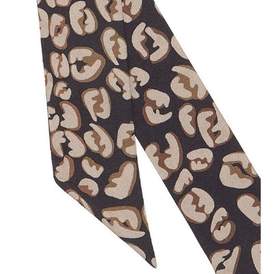 Fendi Logo Print Splash Brown/Black Women's Wrappy Scarf FXT011