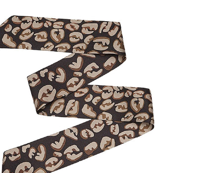 Fendi Logo Print Splash Brown/Black Women's Wrappy Scarf FXT011