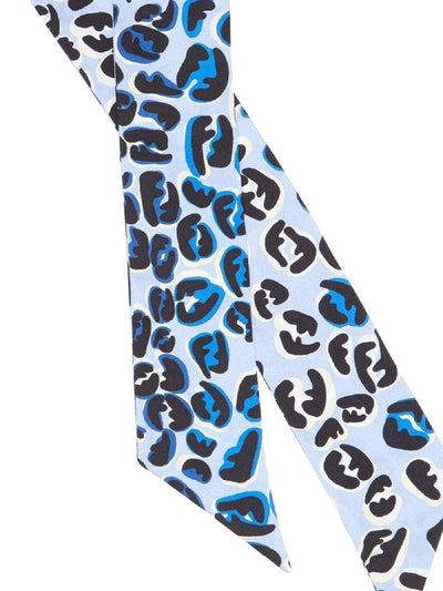 Fendi Logo Print Splash Light Blue Women's Wrappy Scarf FXT011