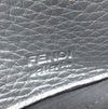 Fendi Metallic Silver Selleria Leather Full Zip Wallet Large 8M0299-5QG