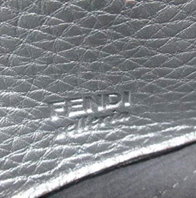 Fendi Metallic Silver Selleria Leather Full Zip Wallet Large 8M0299-5QG