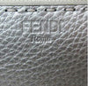 Fendi Metallic Silver Selleria Leather Full Zip Wallet Large 8M0299-5QG