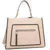 Fendi Shopping Bag Runaway Calf Leather Soap + Moresco tan/ brown Bag 8BH343