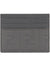 Fendi Signature Calf Leather Anthracite Gray Palladium Card Case w Embossed FF Logo 7M0164