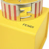 Fendi Silver Enamel Cuff with Pink Stripes Clic Clac Luxury Bracelet 8AG137