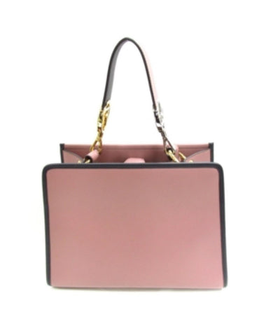 Fendi Small Shopping Bag Runaway Calf Leather Pink English Rose Black Trim 8BH344