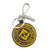 Fendi Stamp Key Charm Calf Leather Blue Stamp Marine Yellow 7AR710