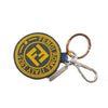 Fendi Stamp Key Charm Calf Leather Blue Stamp Marine Yellow 7AR710