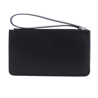 Fendi Women's Black Leather Rainbow Stud Pouch Clutch Wristlet Bag 8M0341