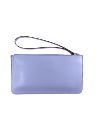 Fendi Women's Blue Leather Rainbow Stud Pouch Clutch Wristlet Bag 8M0341