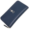 Fendi Women's By The Way Navy Blue Leather Full Zip Wallet 8M0299-F0KR1