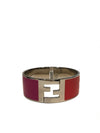 Fendi Women's Classic Fuschia/Orange Clic Clac Metal Bracelet Large 8AG137