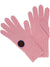 Fendi Women's Pink Knitted Wool Gloves with Fendi Circle Logo FXY554