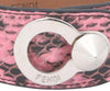 Fendi Women's Pink Python Leather Bracelet Silver Hardware 8AG230