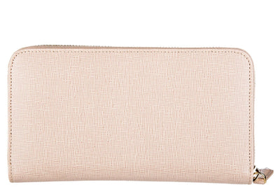 Fendi Women's Zip Around Wallet Calf Leather Powder Pink Soft Gold Tone Hardware 8M0299