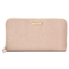 Fendi Women's Zip Around Wallet Calf Leather Powder Pink Soft Gold Tone Hardware 8M0299