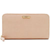 Fendi Women's Zip Around Wallet Calf Leather Powder Pink Soft Gold Tone Hardware 8M0299