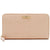 Fendi Women's Zip Around Wallet Calf Leather Powder Pink Soft Gold Tone Hardware 8M0299