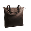 Ferragamo Black Leather Canvas Supreme Bianc Shopping Tote 0194/01