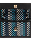 Ferragamo Women's Ginny Multi Blue Calf Shoulder Handbag G172/01