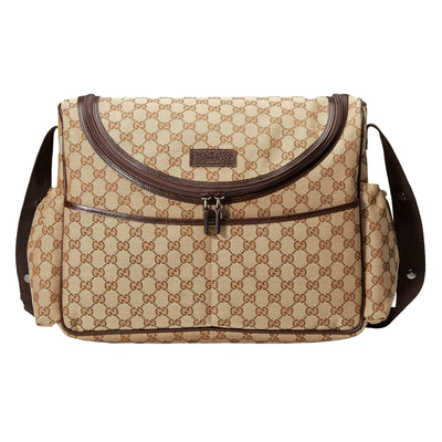 Gucci Original GG Canvas Diaper Baby Mama Bag w Changing Mat 123326