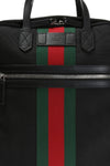 Gucci Black Canvas with Green and Red Web Stripe Satchel Backpack 495558