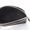 Gucci Black Nero Leather Micro GG Guccissima Cosmetic Case Bag 449893