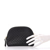 Gucci Black Nero Leather Micro GG Guccissima Cosmetic Case Bag 449893