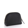 Gucci Black Nero Leather Micro GG Guccissima Cosmetic Case Bag 449893