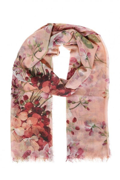 Gucci Blooms Womens Floral Cashmere Pink Geranea Scarf Wrap 406227