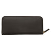 Gucci Classic Dark Brown Pebbled Leather Zip Around Women's Wallet 363423