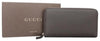 Gucci Dark Brown Pebbled Dollar Calf Leather Zip Around Continental Wallet 391465